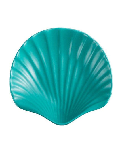 Elegant Handmade Matte Glazed Nordic Shell Plate Set: Artisan Ceramic Dishware Collection