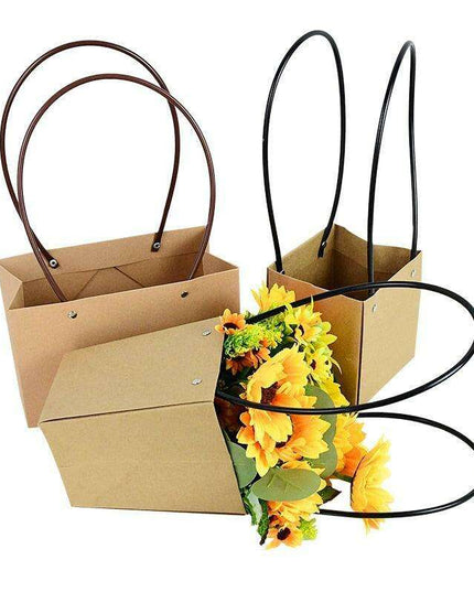 Eco-Friendly Floral Kraft Paper Gift Bag - Chic & Sustainable Gifting Solution