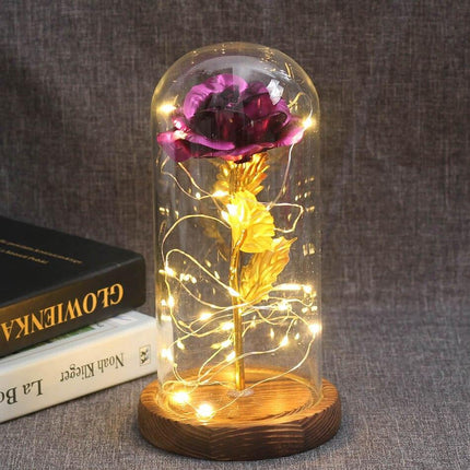 Eternal Rose LED Glass Dome for Enchanting Decor