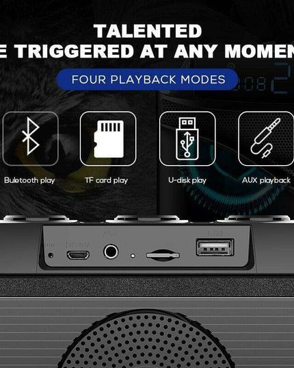 All-in-One Bluetooth Speaker with Alarm Clock & Subwoofer: Your Ultimate Audio Experience