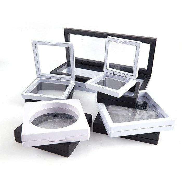 Floating Ring Jewelry Organizer with Transparent Dustproof Cover