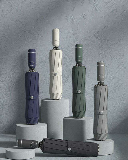 Smart Safety LED Reverse Folding Weatherproof Umbrella