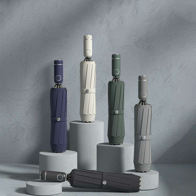 Smart Safety LED Reverse Folding Weatherproof Umbrella