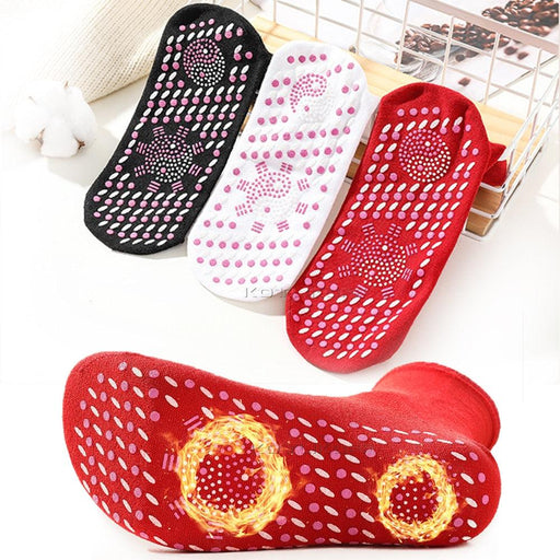 Self-Heating Magnetic Socks with Tourmaline Therapy for Foot Revitalization
