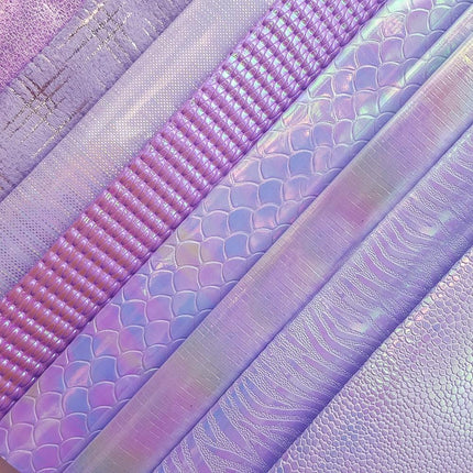 Sparkling Violet Faux Leather Fabric - A Must-Have for Dazzling DIY Projects
