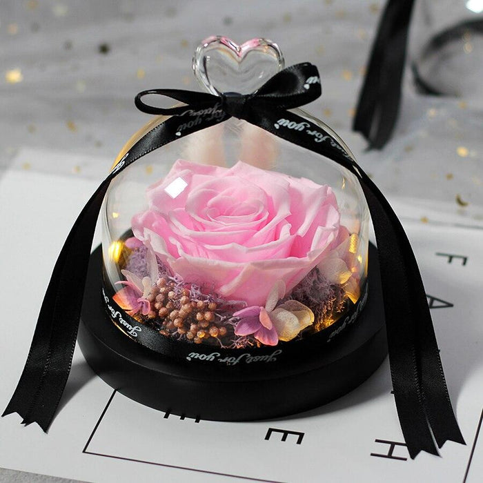 Everlasting Love Rose in Enchanted Glass Dome - Timeless Expression of Love