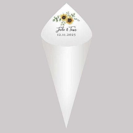 Customizable 30-Piece Wedding Confetti Cone Collection - Create Magical Moments