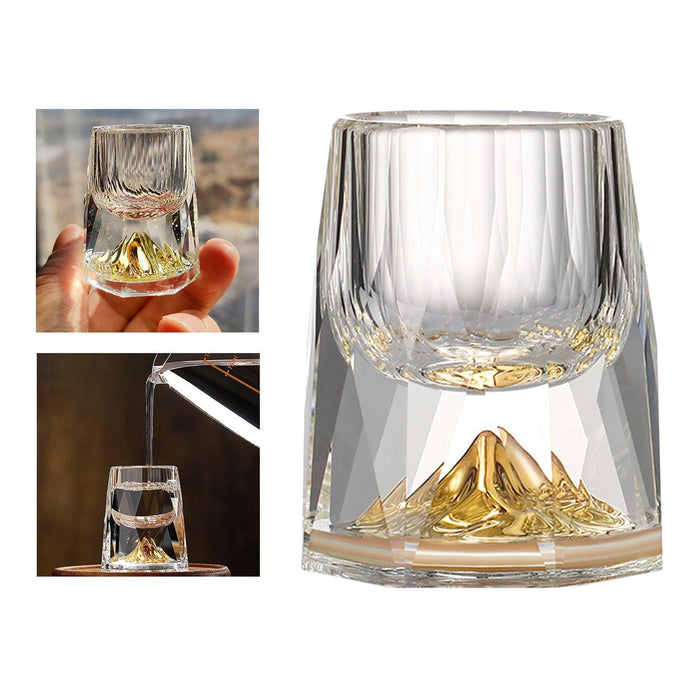Luxurious Gold Foil Patterned 15ml Shot Glass