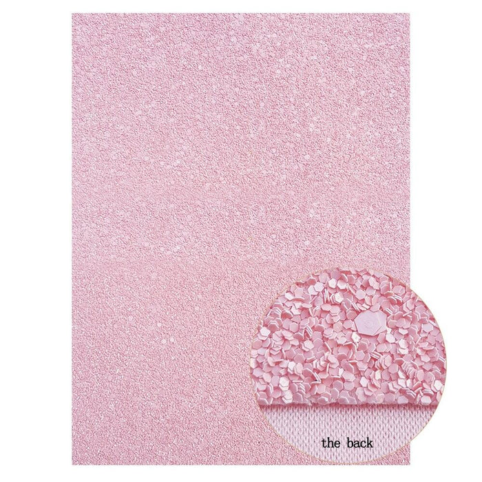 Chunky Pink Glitter Faux Leather Sheets - Creative Crafters' Essential