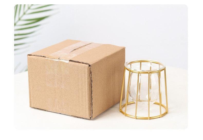 Nordic Elegance Handblown Glass Vase - Chic Decor Accent