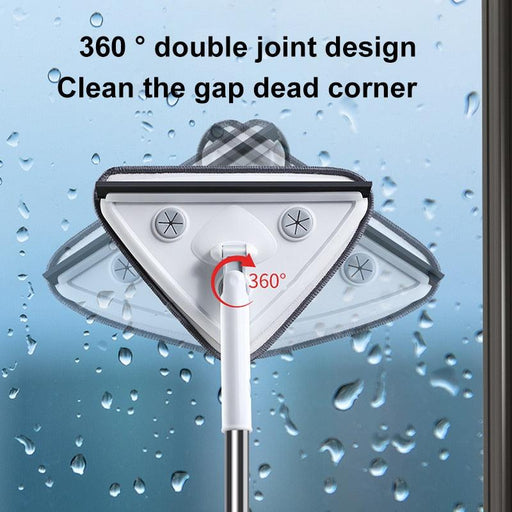 Telescopic Double-Sided Squeegee Set with Extendable Pole for Effortless Cleaning