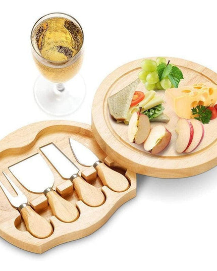 Gourmet Cheese Lover's Elite Stainless Steel Knife Set with Elegant Wood Handles - Perfect for Entertaining