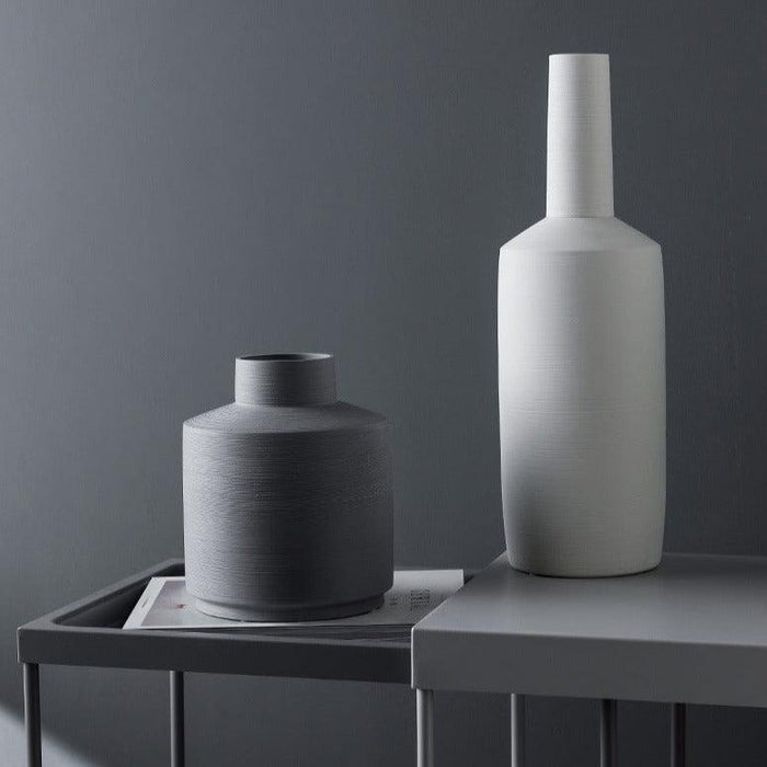 Sleek Handcrafted Ceramic Vase with Nordic Modern Elegance