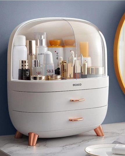 Elegant Makeup and Jewelry Storage Solution with Spacious Organization Compartments