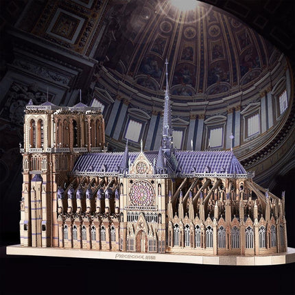 Notre Dame Cathedral 3D Metal Puzzle Kit for Adults - Engaging DIY Assembly Experience