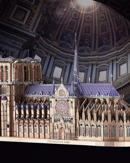 Notre Dame Cathedral 3D Metal Puzzle Kit for Adults - Engaging DIY Assembly Experience