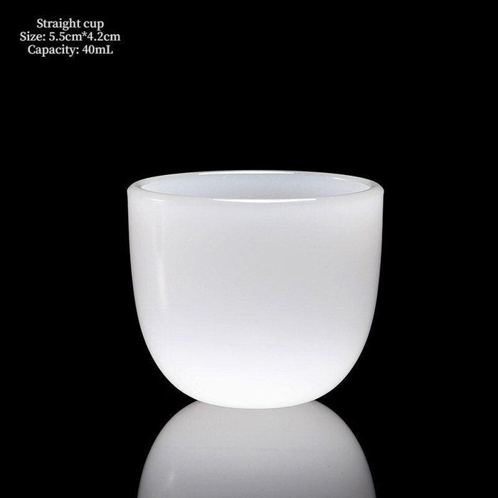 Luxurious Handcrafted Jade Porcelain Tea Cup - Personalized Elegance