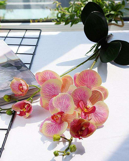 Realistic White Orchid - Premium Faux Flower for Elegant Home & Event Decor