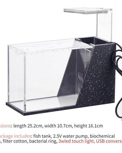 Sustainable Mini Aquarium with Customizable LED Lighting