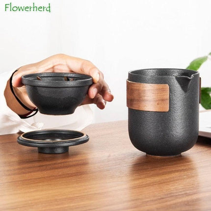 Elegant Ceramic Porcelain Kung Fu Tea Set - A Sophisticated Experience for Tea Aficionados