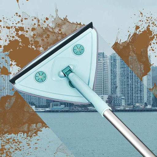 Telescopic Double-Sided Squeegee Set with Extendable Pole for Effortless Cleaning