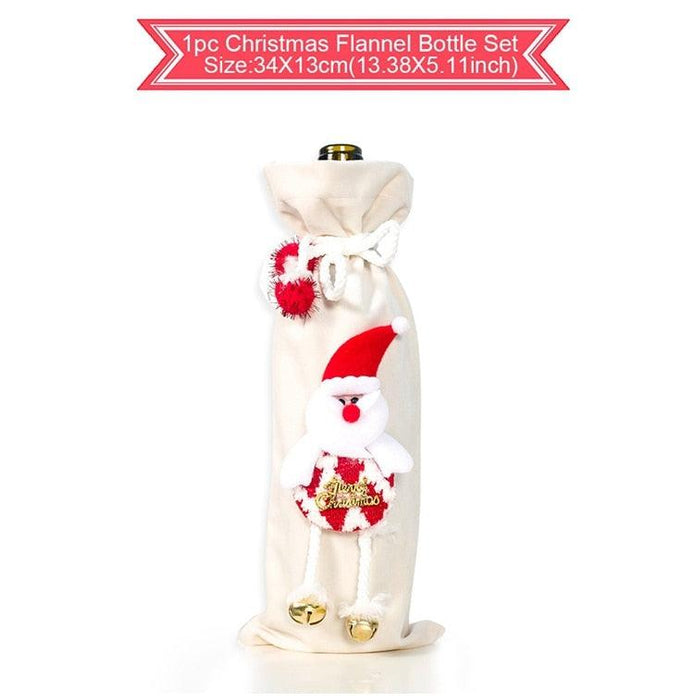 Joyful Christmas Wine Bottle Sleeve for Festive Holiday Delight