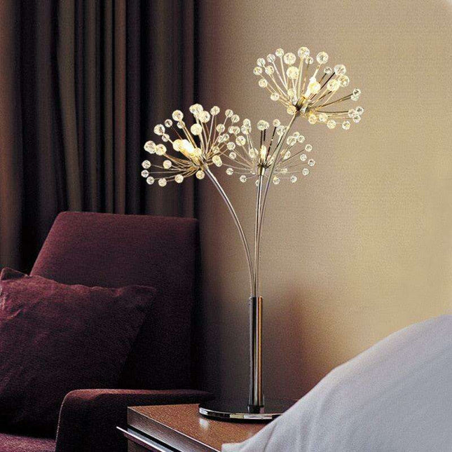 Elegant Crystal Dandelion LED Floor Lamp Set - Versatile 3 or 5 Head Lighting