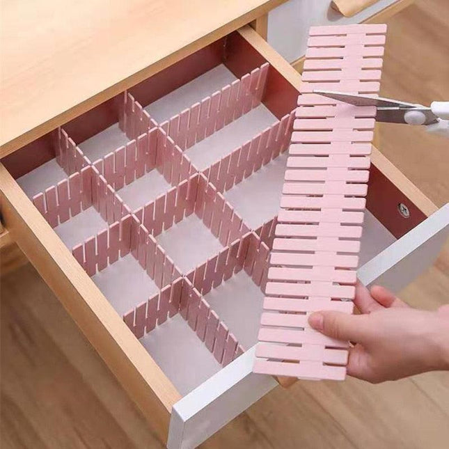 Sophisticated Plastic Drawer Organizer Set - Chic Home Storage Solution