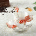 Lively Goldfish 3D Ceramic Coffee Cups Set with Saucer and Spoon