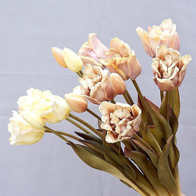 Luxe Customizable Silk Parrot Tulip Bouquet - Baroque Elegance