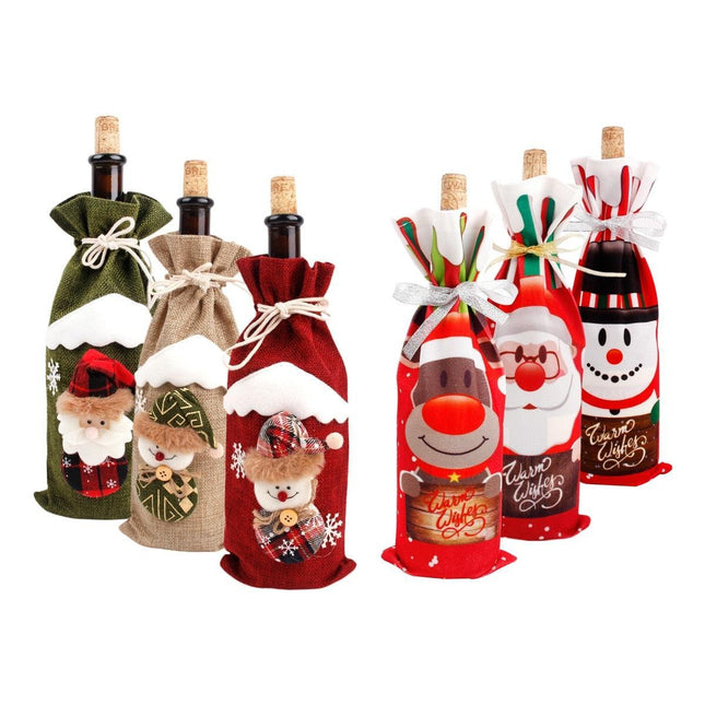 Festive Cheer Wine Bottle Cover - Perfect for Holiday Gatherings