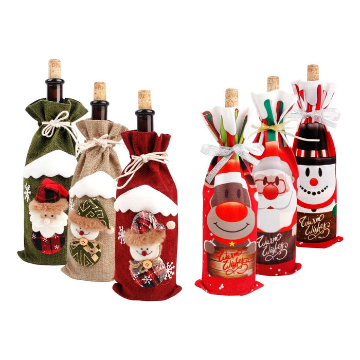 Festive Christmas Wine Bottle Cover for Holiday Joy and Elegance