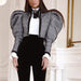 Plaid Elegance: Luxe Ruched Coat for Fashion Connoisseurs
