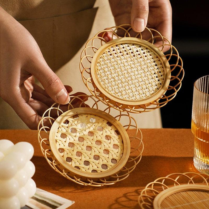 Elegant Bamboo Tea Cups - Artisanal Set for Tea Lovers