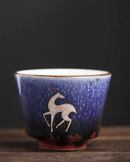 Japanese Serenity Tea Cup Set - Elegant 4-Piece Collection for Tea Lovers