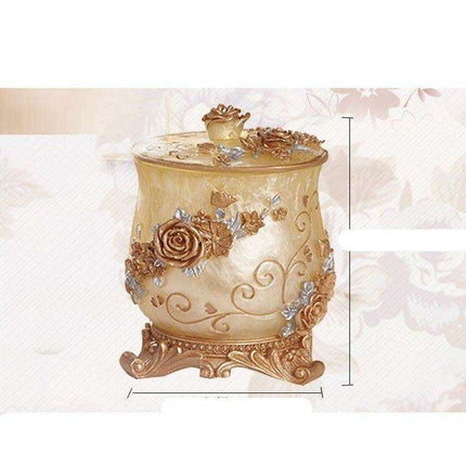 Chic European Resin Tissue Organizer - Vintage Style Home Accent