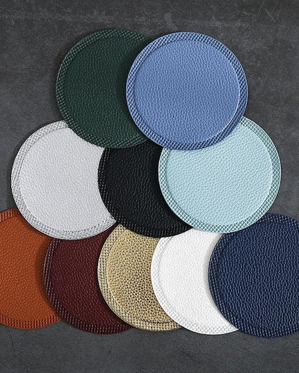 Elegant Leather Drink Coasters: Stylish Shield for Your Tabletop