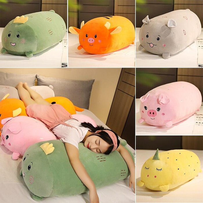 Cozy Plush Animal Character Pillow - Ideal Relaxation Present for Everyone