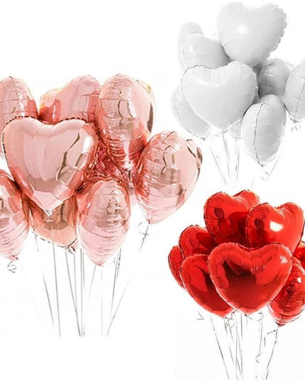 Rose Gold Heart-Shaped Foil Balloon Collection - Ideal for Every Celebration