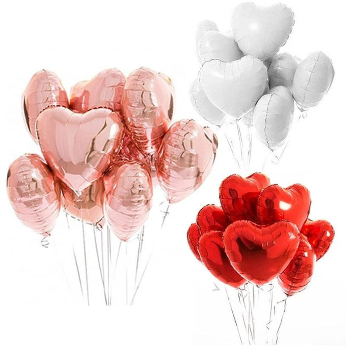 Enchanting Rose Gold Heart Foil Balloons Bundle with a Hint of Magic
