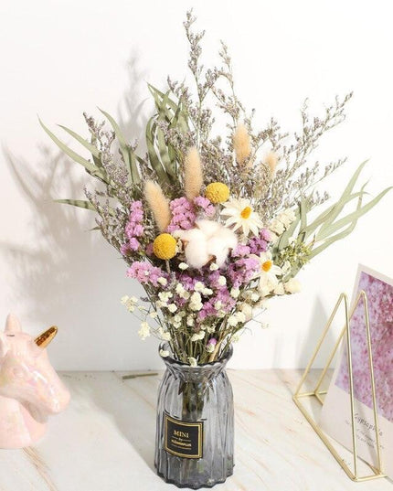 Dried Floral Elegance: Nature's Charm Arrangement Set for Home Decor and Photography