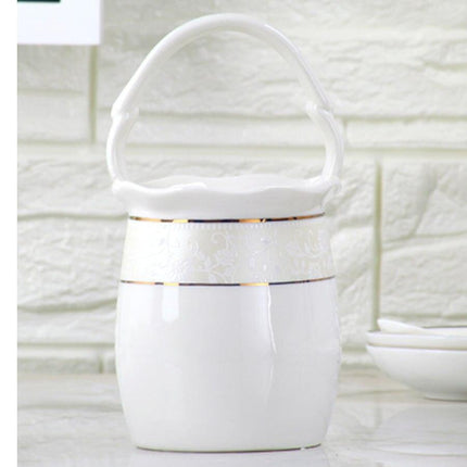 Sophisticated 60-Piece Handcrafted Korean Porcelain Dinnerware Set