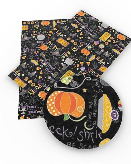 Spooky Vibes Halloween Faux Leather Crafting Sheets - 20x33cm