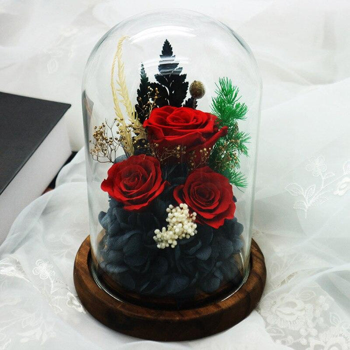 Forever Blooming Rose in Glass Dome: A Touch of Timeless Luxury