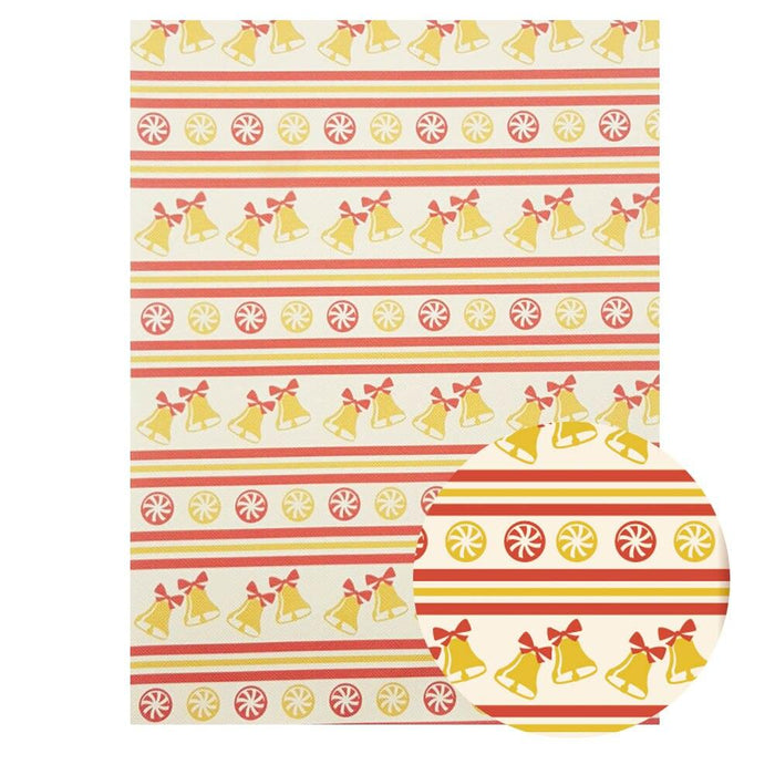 Festive PU Bow Fabric Sheets: Holiday Cartoon Animals for DIY Hair Accessories