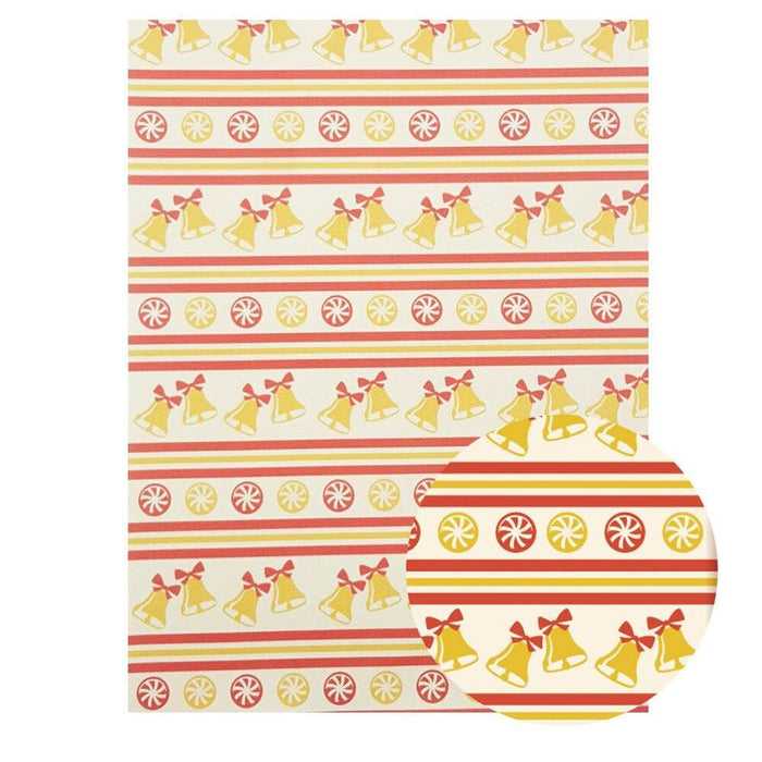 Holiday-themed PU Bow Fabric Sheets with Cute Cartoon Animal Prints - Perfect for Crafting Hair Accessories