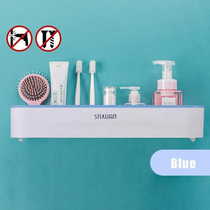Sleek Space-Saving Wall Storage Rack for Bathroom Essentials