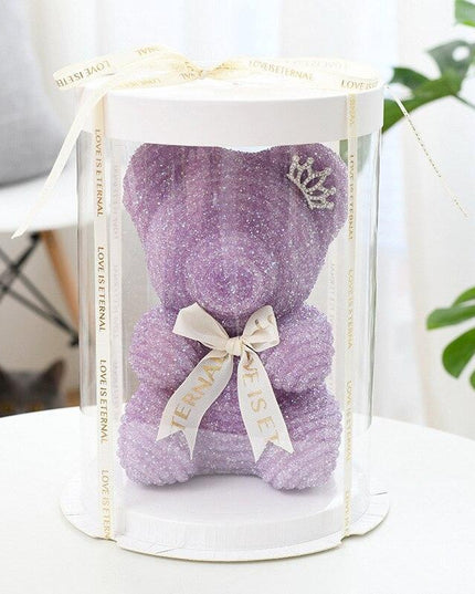 Elegant Handcrafted Crystal Bears - Exquisite 25cm Keepsakes for Memorable Moments