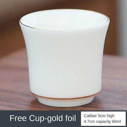Exquisite Limited Edition Mutton Fat Jade White Porcelain Kung Fu Tea Cup