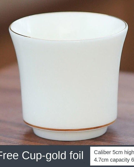 Exquisite Limited Edition Mutton Fat Jade White Porcelain Kung Fu Tea Cup